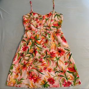 J Crew tropical print dress with pockets! Size 6